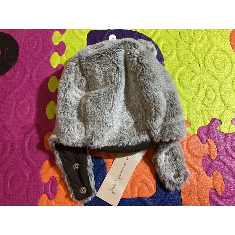 3/$15 SALE - First Impressions Unisex Baby Faux Fur Pom Winter Hat (0-6 Months) - Picture 5 of 5